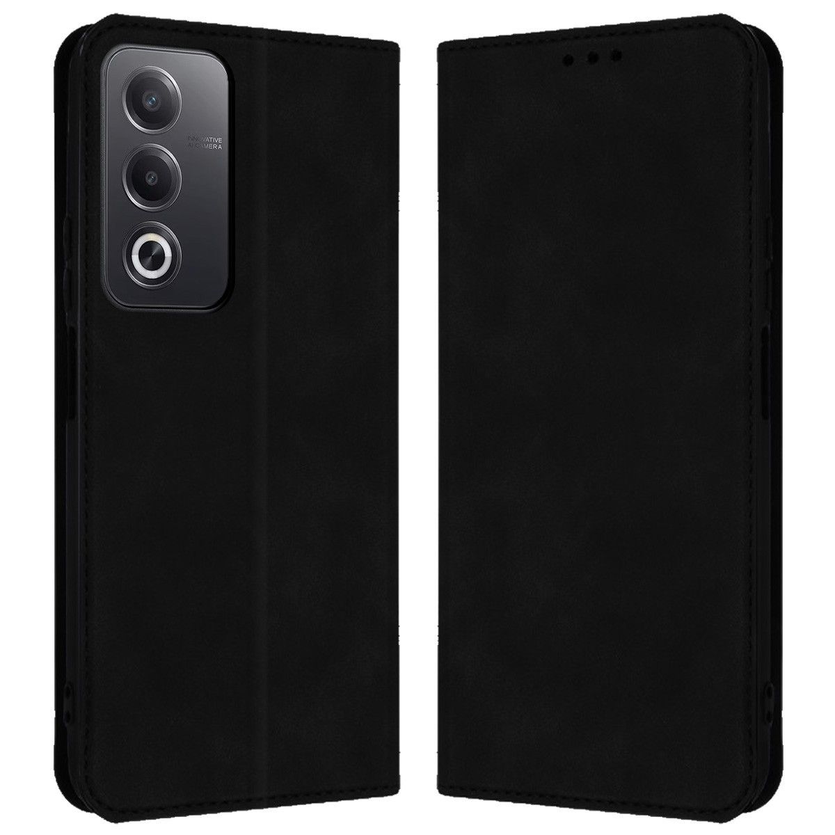 Funda Libro de Polipiel con tarjetero para Oppo A80 5G color Negra
