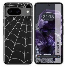 Funda Silicona Transparente para Google Pixel 8 5G diseño Araña Dibujos