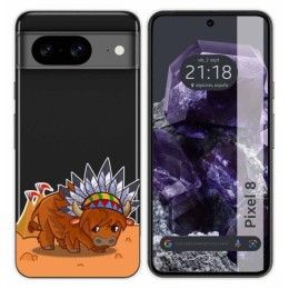 Funda Silicona Transparente para Google Pixel 8 5G diseño Bufalo Dibujos
