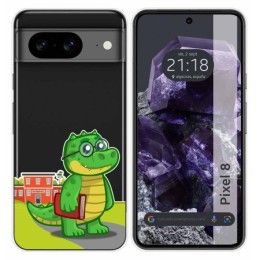 Funda Silicona Transparente para Google Pixel 8 5G diseño Coco Dibujos