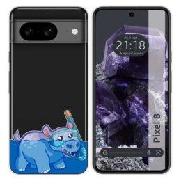 Funda Silicona Transparente para Google Pixel 8 5G diseño Hipo Dibujos
