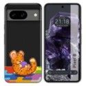 Funda Silicona Transparente para Google Pixel 8 5G diseño Leopardo Dibujos
