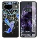 Funda Silicona Transparente para Google Pixel 8 5G diseño Plumas Dibujos