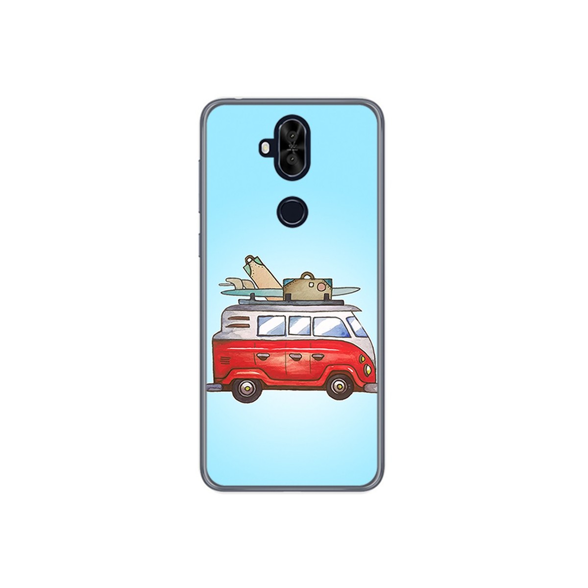 Funda Gel Tpu para Asus Zenfone 5 Lite Zc600Kl Diseño Furgoneta Dibujos