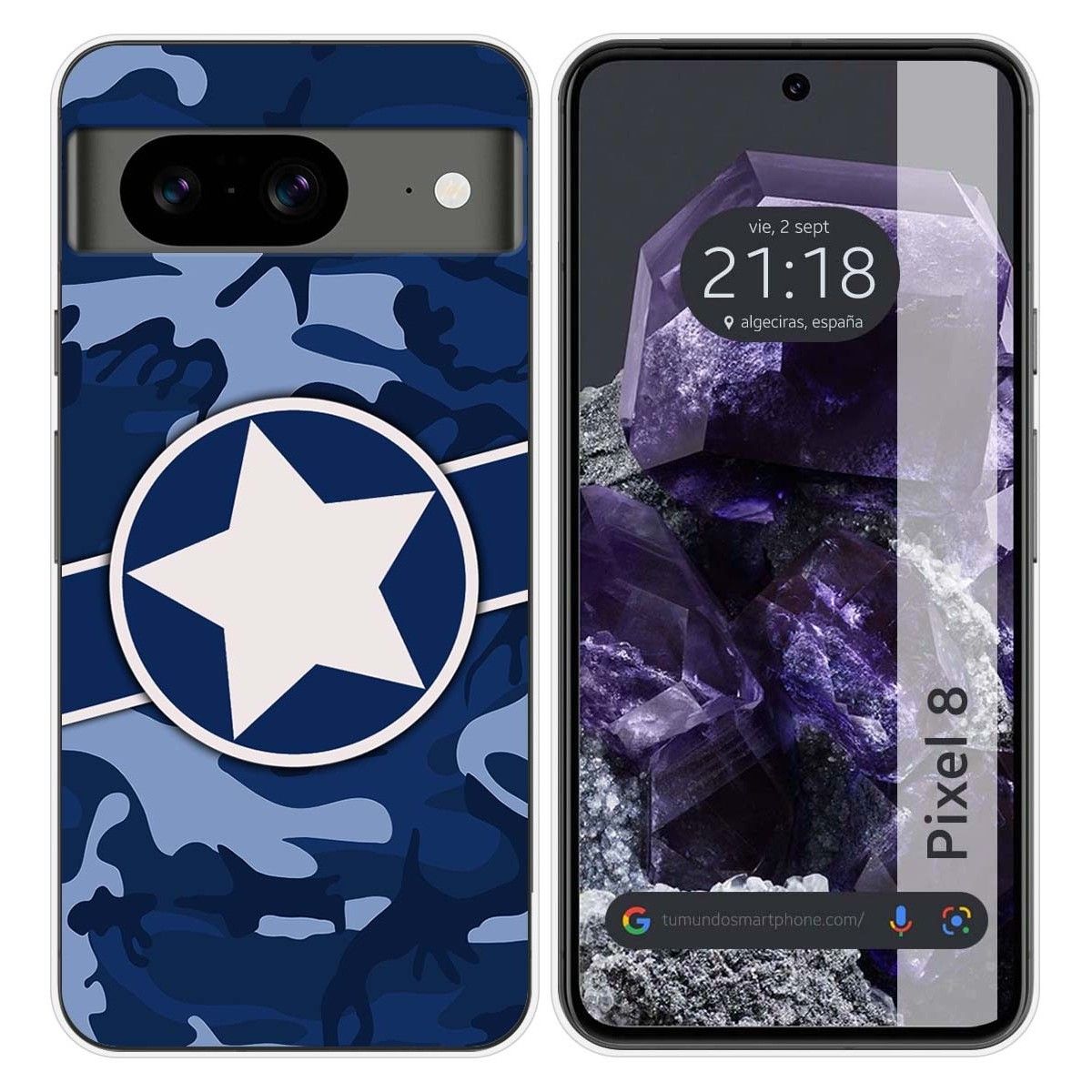 Funda Silicona para Google Pixel 8 5G diseño Camuflaje 03 Dibujos