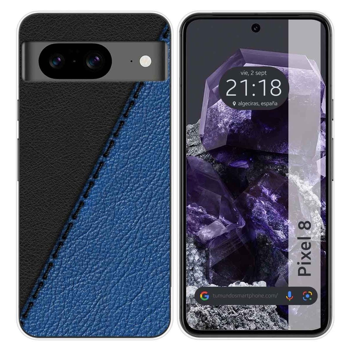 Funda Silicona para Google Pixel 8 5G diseño Cuero 02 Dibujos