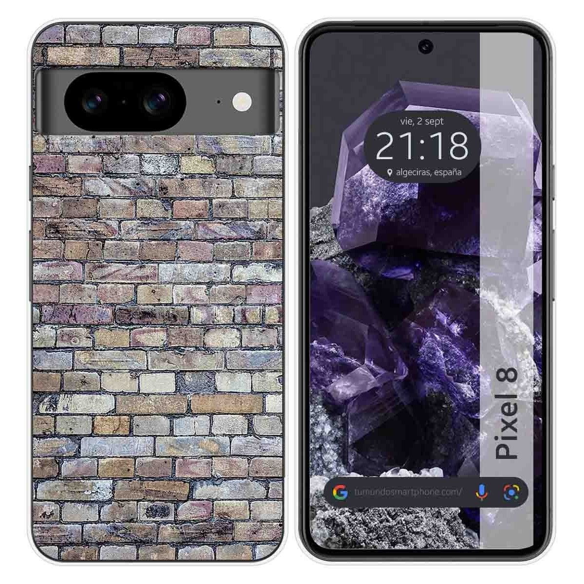 Funda Silicona para Google Pixel 8 5G diseño Ladrillo 02 Dibujos