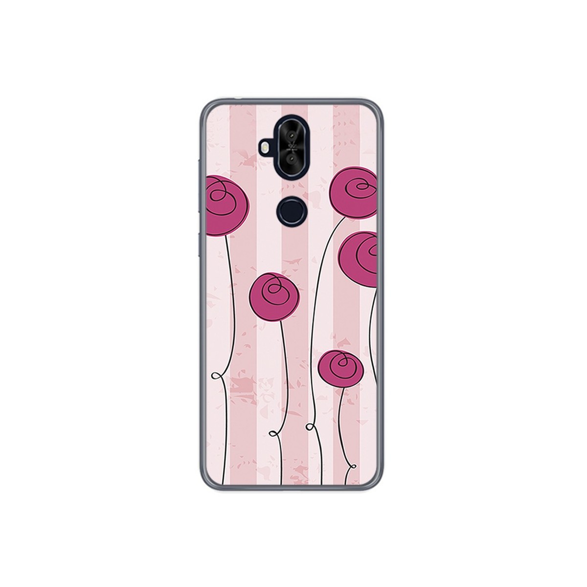 Funda Gel Tpu para Asus Zenfone 5 Lite Zc600Kl Diseño Flores Vintage Dibujos