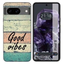 Funda Silicona para Google Pixel 8 5G diseño Madera 01 Dibujos