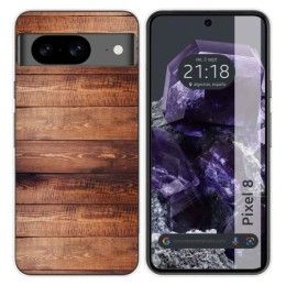 Funda Silicona para Google Pixel 8 5G diseño Madera 02 Dibujos