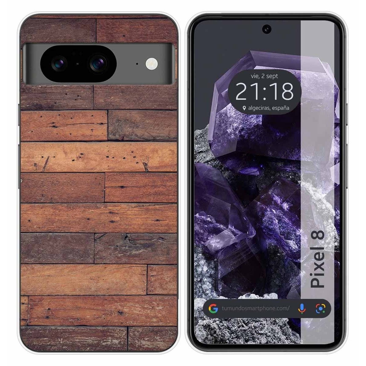 Funda Silicona para Google Pixel 8 5G diseño Madera 03 Dibujos