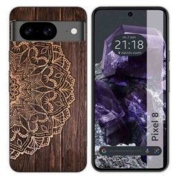Funda Silicona para Google Pixel 8 5G diseño Madera 06 Dibujos