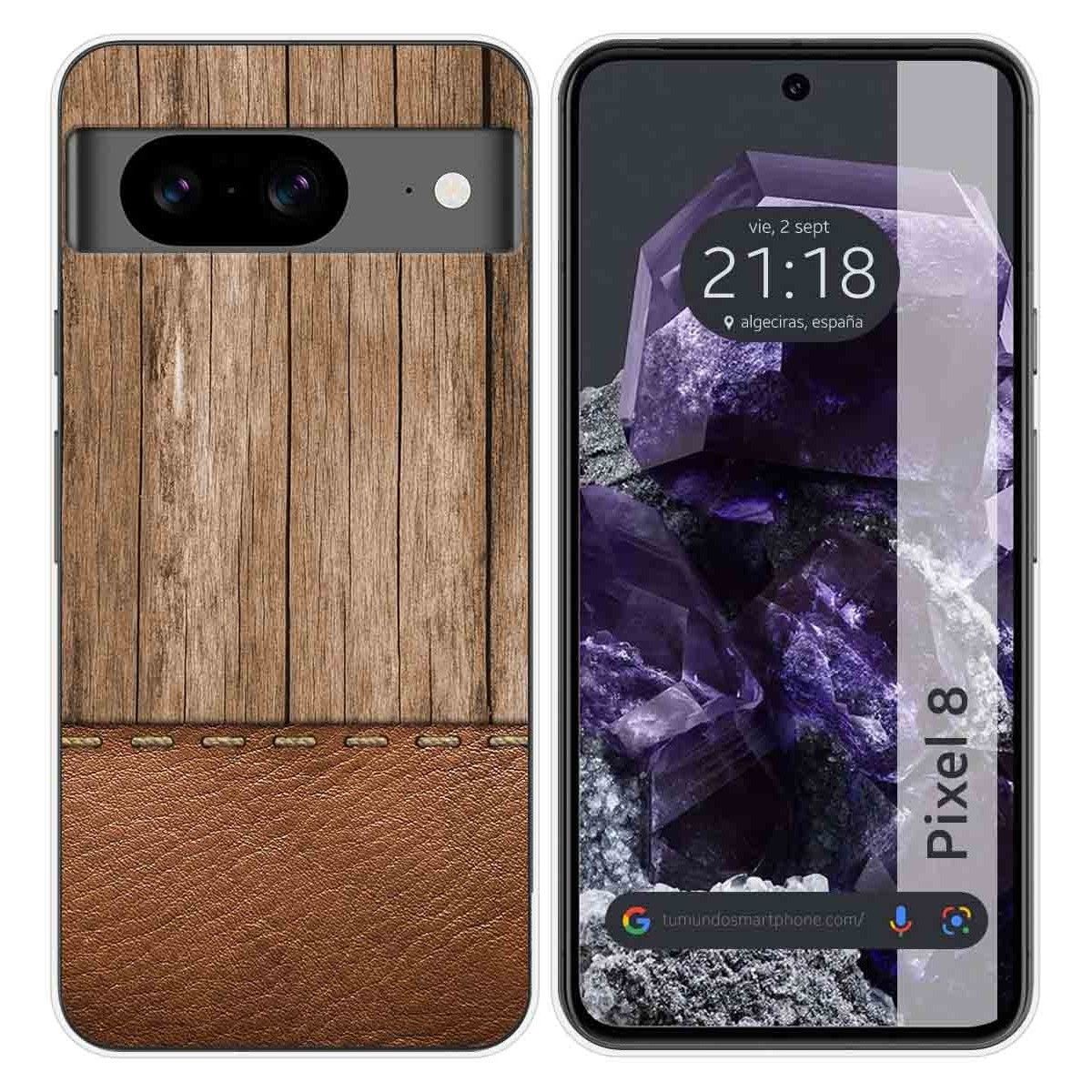Funda Silicona para Google Pixel 8 5G diseño Madera 09 Dibujos