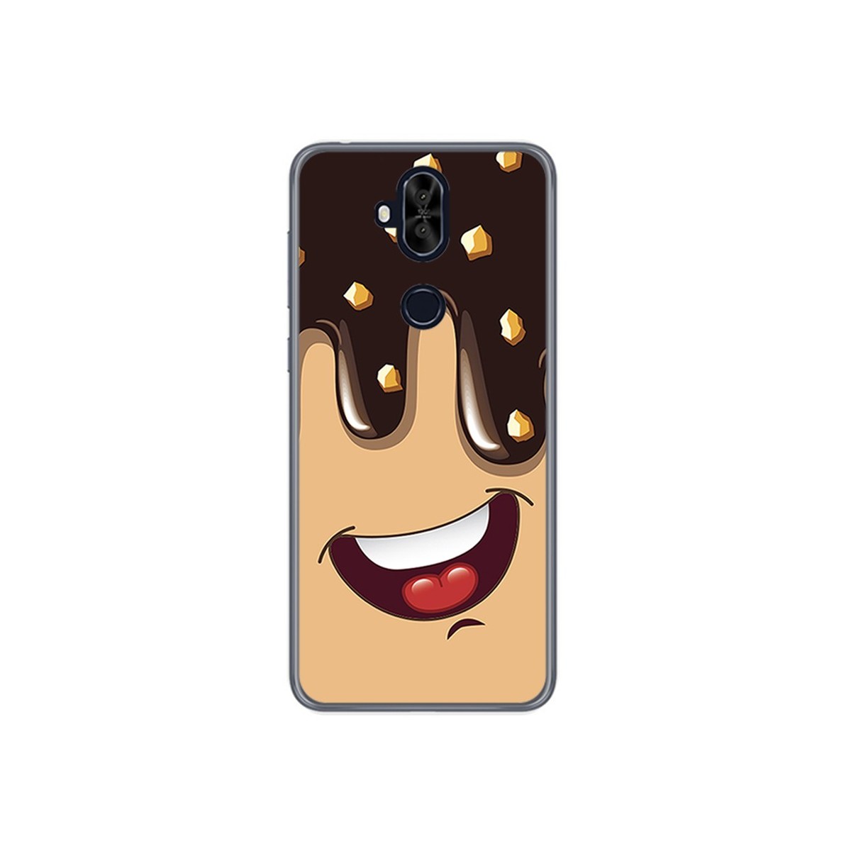 Funda Gel Tpu para Asus Zenfone 5 Lite Zc600Kl Diseño Helado Chocolate Dibujos