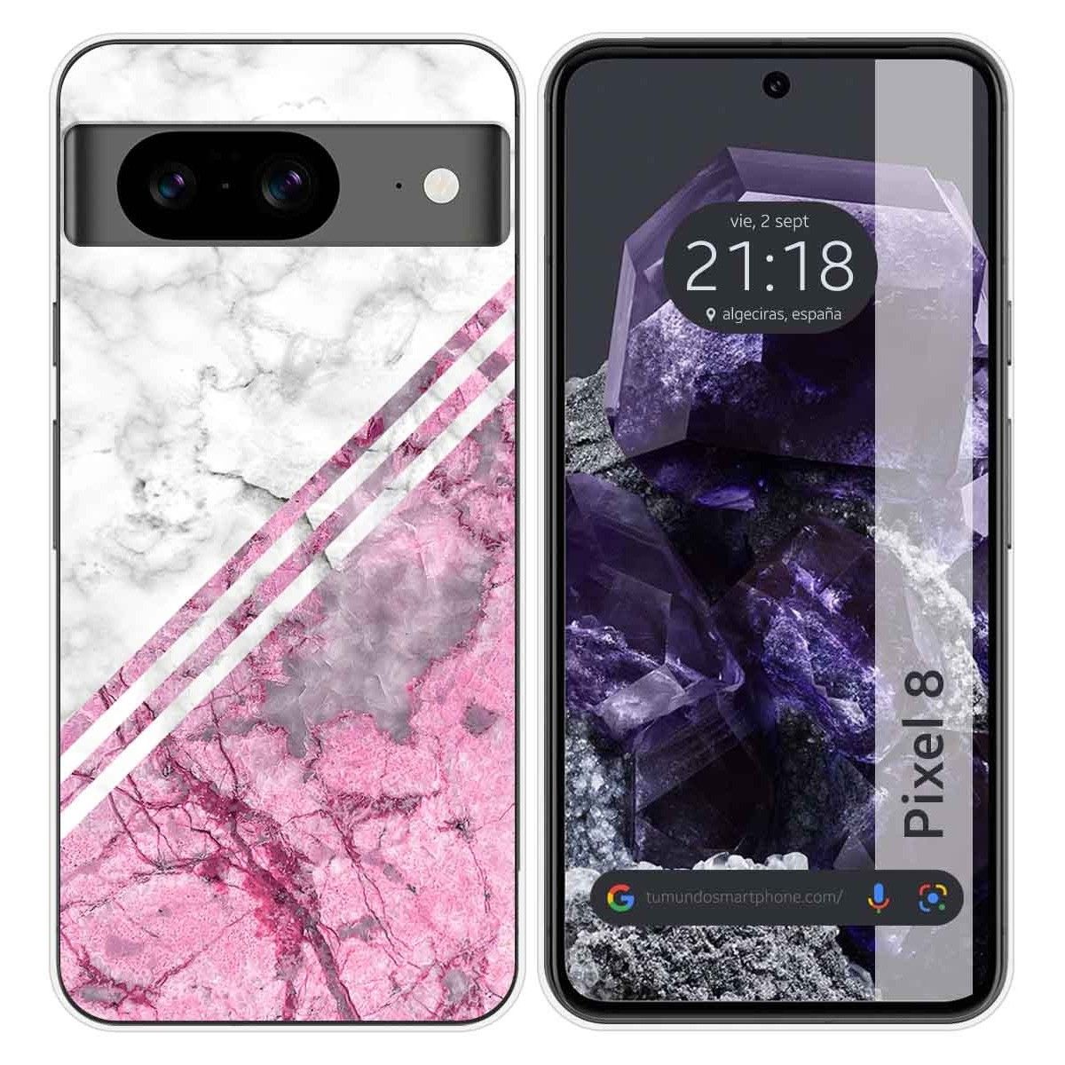 Funda Silicona para Google Pixel 8 5G diseño Mármol 03 Dibujos