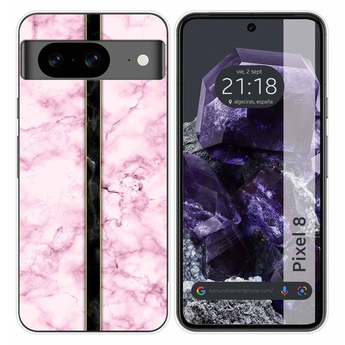 Funda Silicona para Google Pixel 8 5G diseño Mármol 04 Dibujos