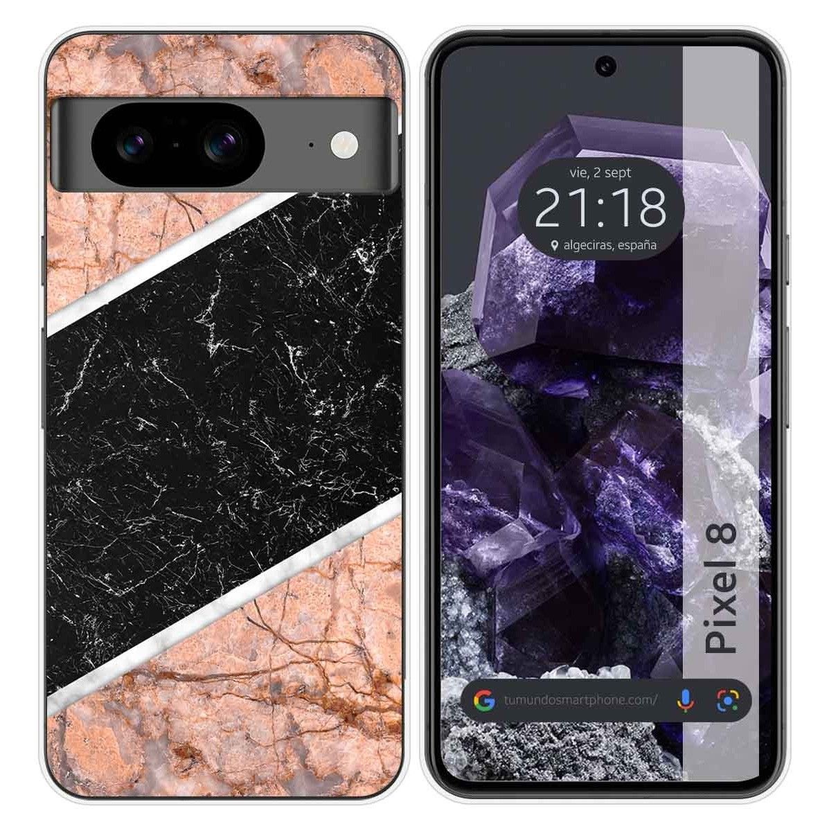 Funda Silicona para Google Pixel 8 5G diseño Mármol 07 Dibujos