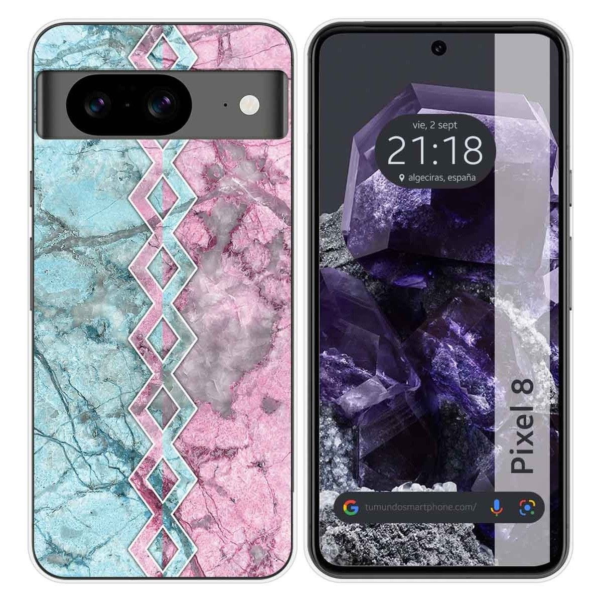 Funda Silicona para Google Pixel 8 5G diseño Mármol 08 Dibujos