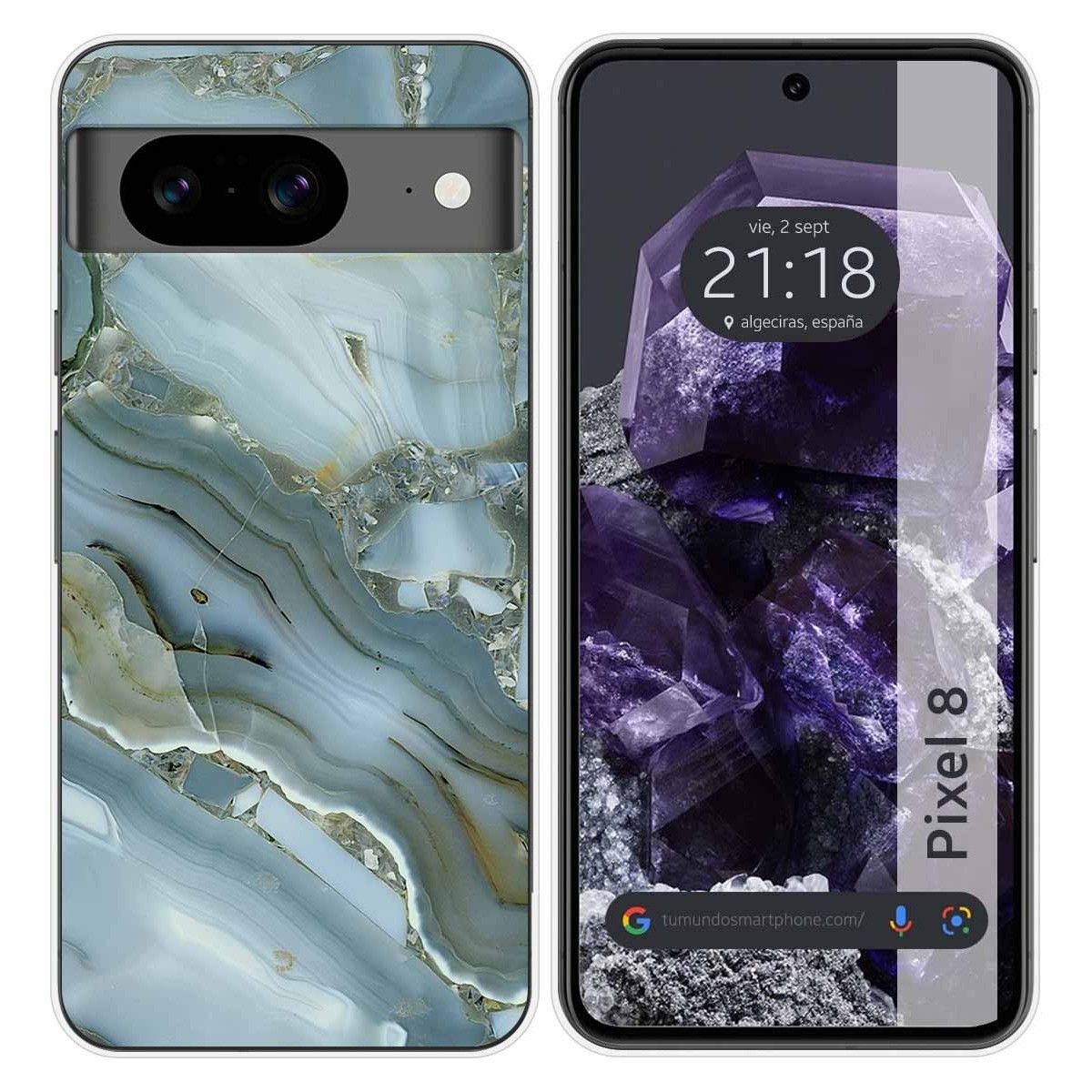 Funda Silicona para Google Pixel 8 5G diseño Mármol 09 Dibujos