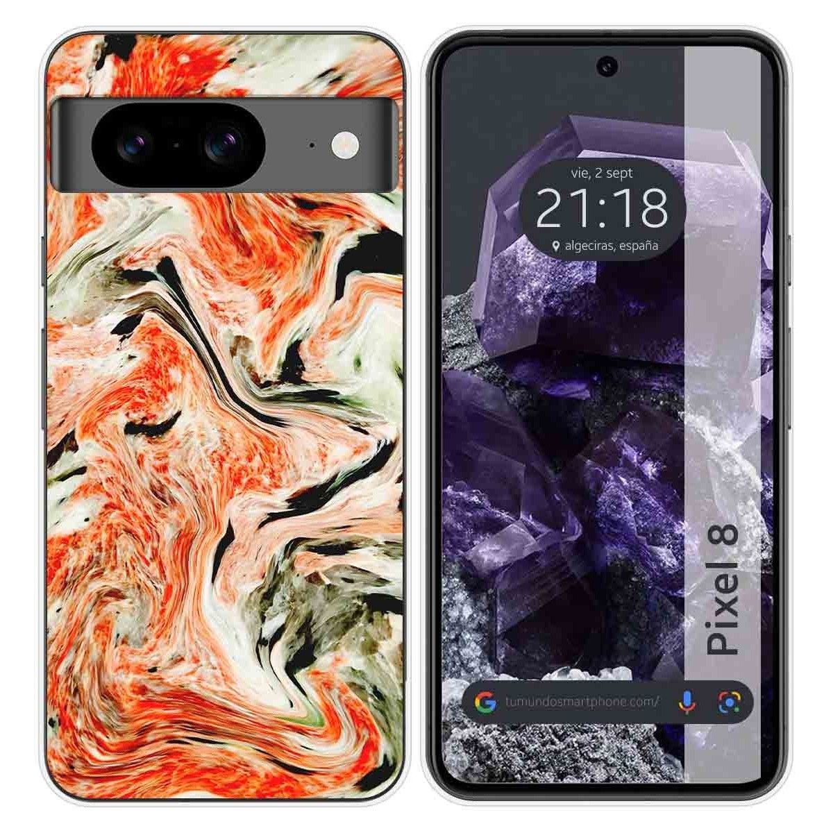 Funda Silicona para Google Pixel 8 5G diseño Mármol 12 Dibujos