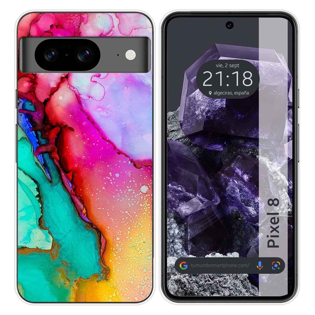 Funda Silicona para Google Pixel 8 5G diseño Mármol 15 Dibujos