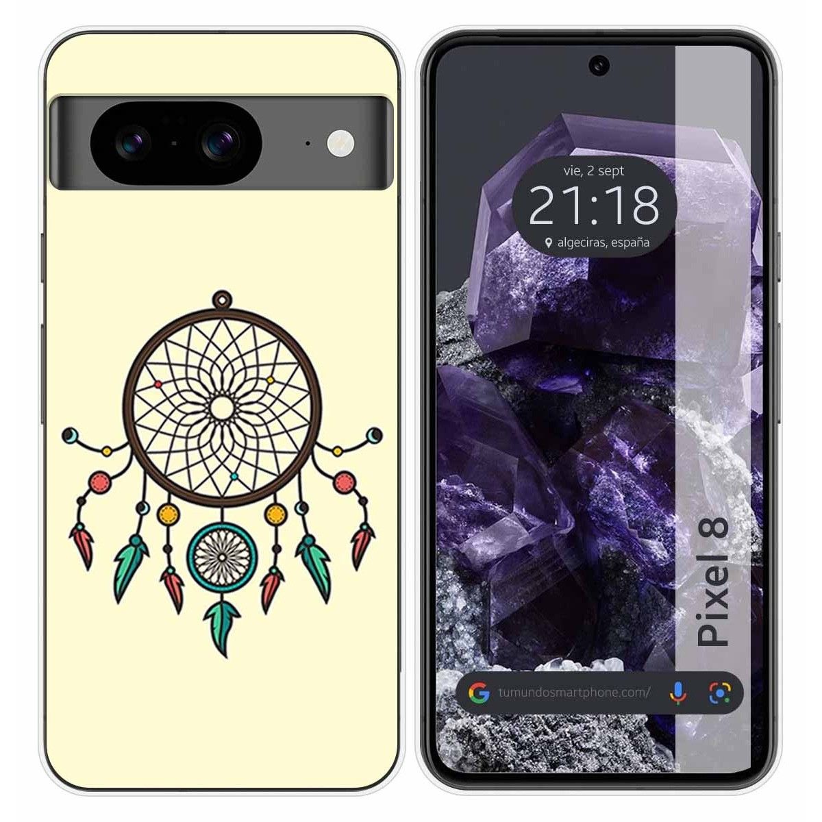 Funda Silicona para Google Pixel 8 5G diseño Atrapasueños Dibujos