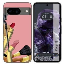 Funda Silicona para Google Pixel 8 5G diseño Brochas Dibujos