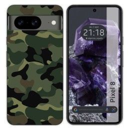 Funda Silicona para Google Pixel 8 5G diseño Camuflaje Dibujos