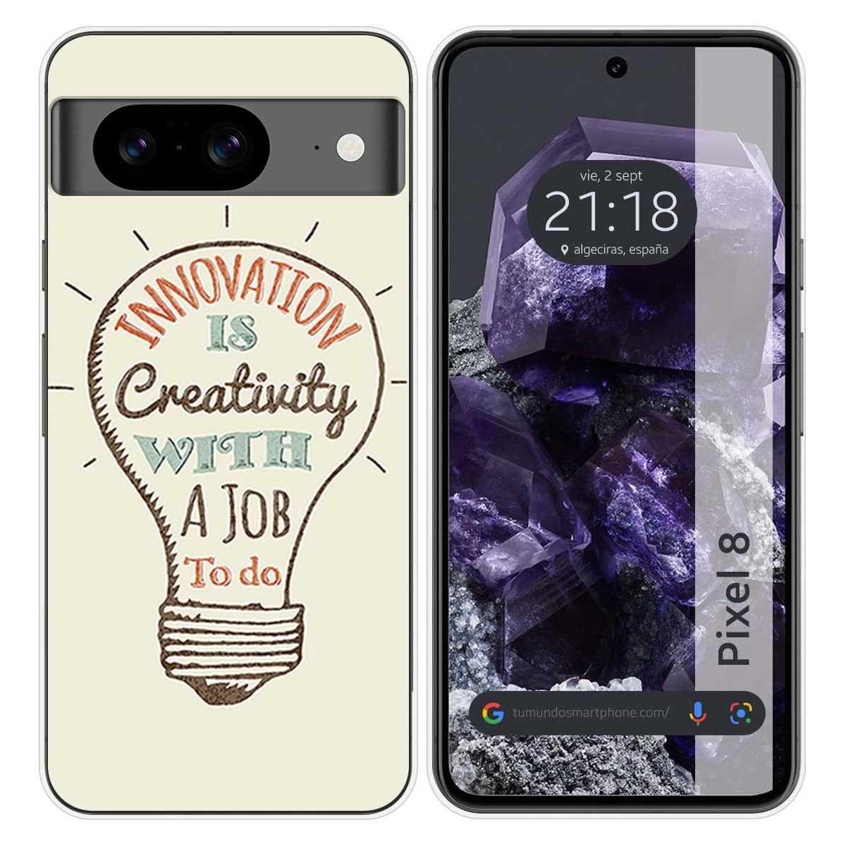Funda Silicona para Google Pixel 8 5G diseño Creativity Dibujos