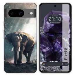 Funda Silicona para Google Pixel 8 5G diseño Elefante Dibujos