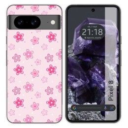 Funda Silicona para Google Pixel 8 5G diseño Flores Dibujos