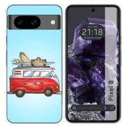 Funda Silicona para Google Pixel 8 5G diseño Furgoneta Dibujos