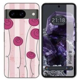 Funda Silicona para Google Pixel 8 5G diseño Flores Vintage Dibujos