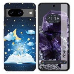 Funda Silicona para Google Pixel 8 5G diseño Libro Cuentos Dibujos
