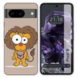 Funda Silicona para Google Pixel 8 5G diseño Leon Dibujos