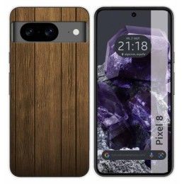 Funda Silicona para Google Pixel 8 5G diseño Madera Dibujos