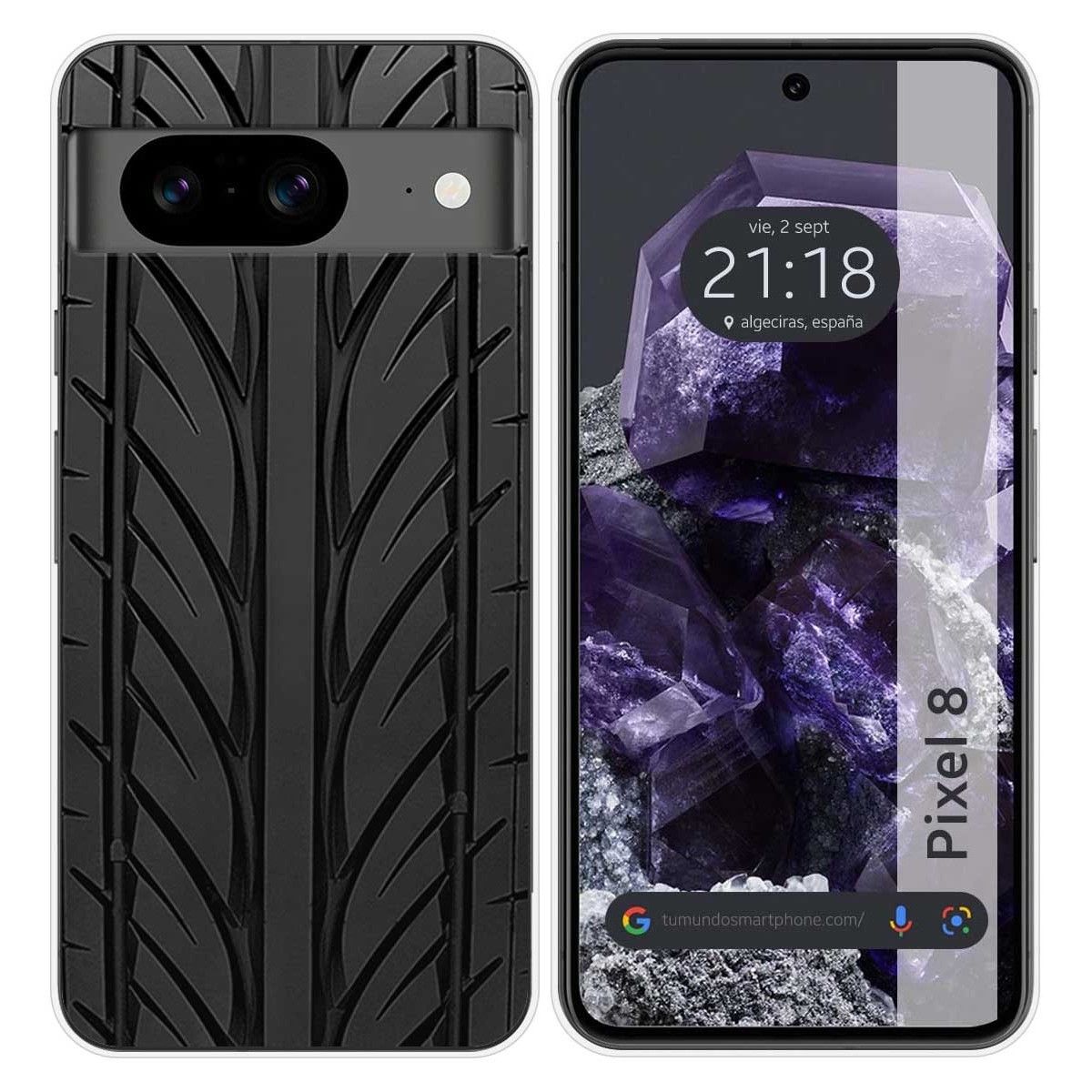 Funda Silicona para Google Pixel 8 5G diseño Neumatico Dibujos