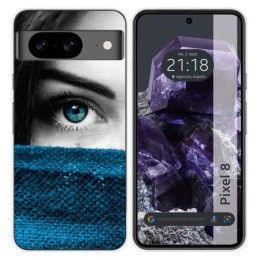 Funda Silicona para Google Pixel 8 5G diseño Ojo Dibujos