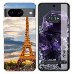 Funda Silicona para Google Pixel 8 5G diseño Paris Dibujos