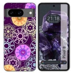 Funda Silicona para Google Pixel 8 5G diseño Radial Dibujos