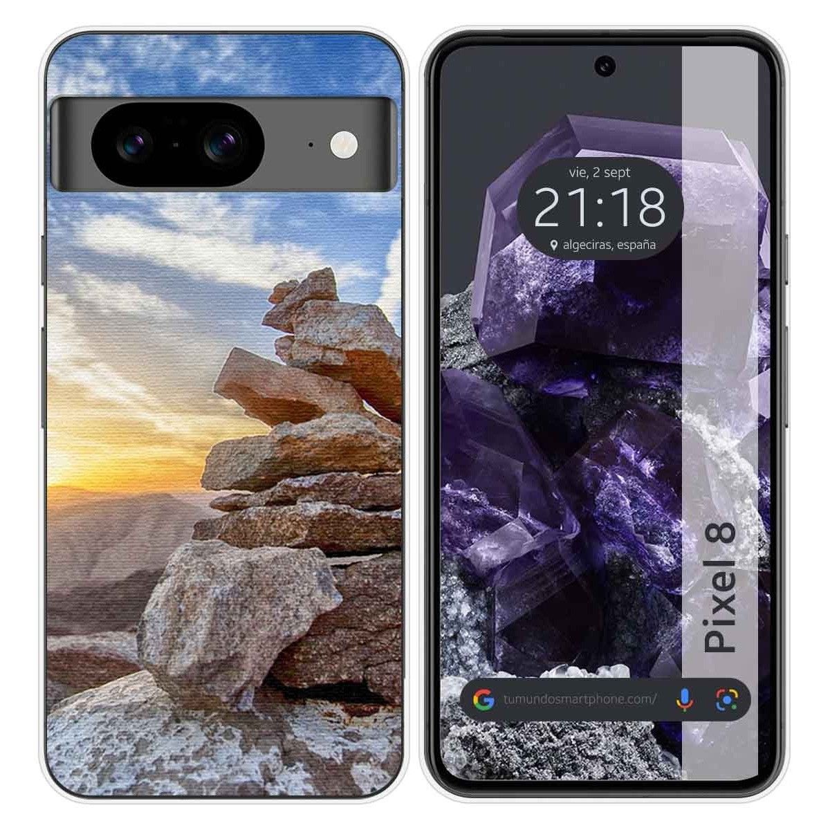 Funda Silicona para Google Pixel 8 5G diseño Sunset Dibujos