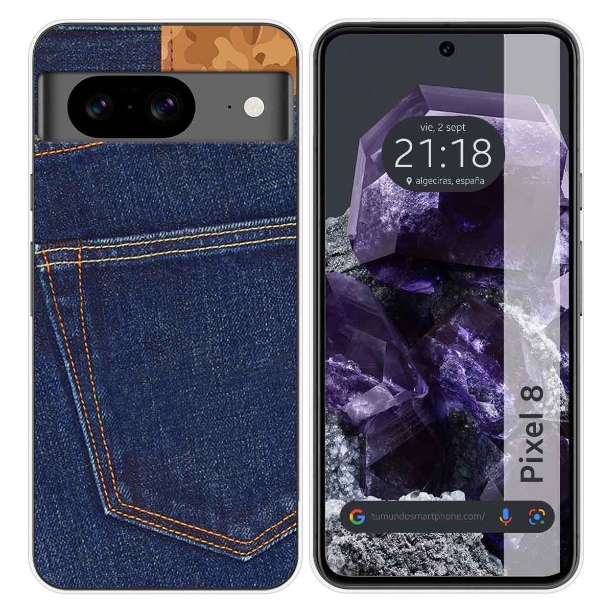 Funda Silicona para Google Pixel 8 5G diseño Vaquero Dibujos