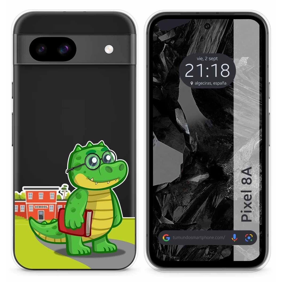 Funda Silicona Transparente para Google Pixel 8a 5G diseño Coco Dibujos