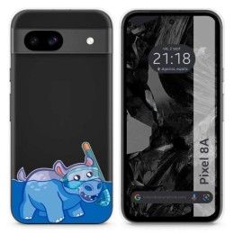 Funda Silicona Transparente para Google Pixel 8a 5G diseño Hipo Dibujos