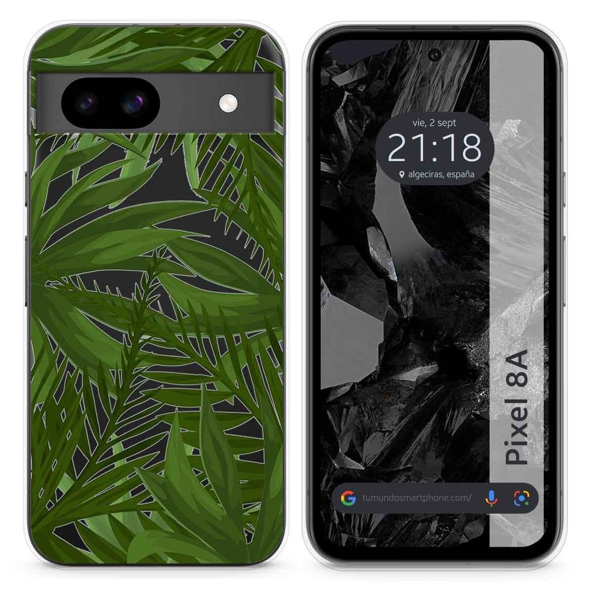 Funda Silicona Transparente para Google Pixel 8a 5G diseño Jungla Dibujos