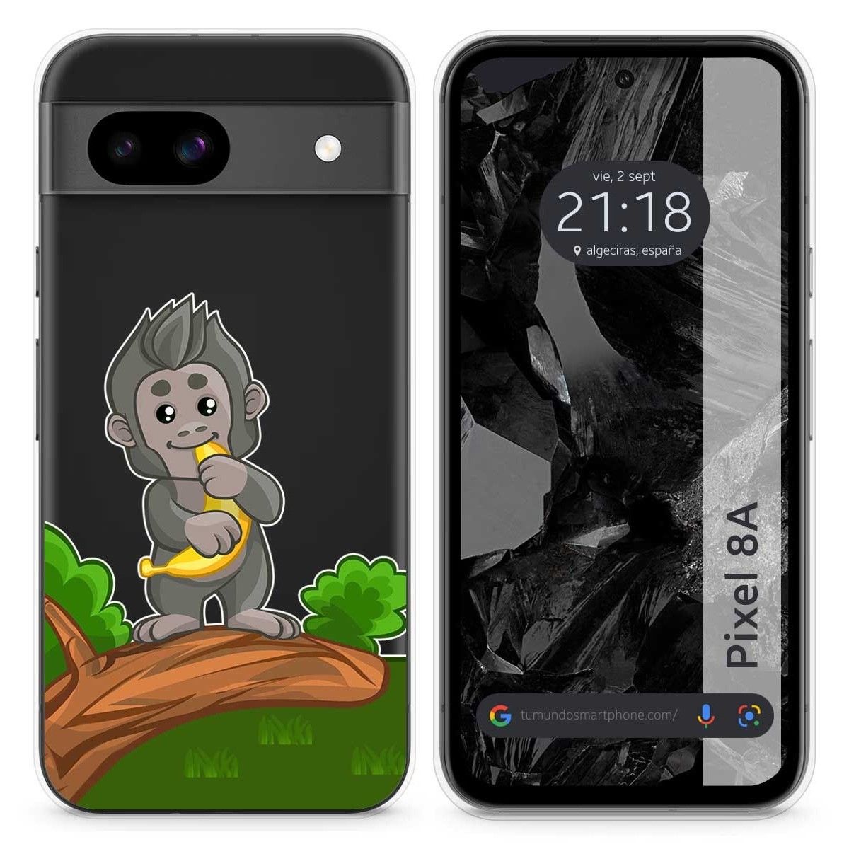 Funda Silicona Transparente para Google Pixel 8a 5G diseño Mono Dibujos