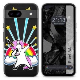 Funda Silicona Transparente para Google Pixel 8a 5G diseño Unicornio Dibujos