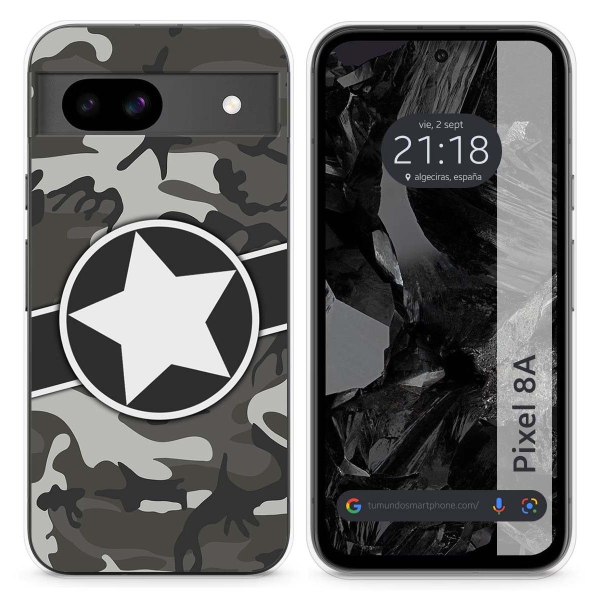 Funda Silicona para Google Pixel 8a 5G diseño Camuflaje 02 Dibujos