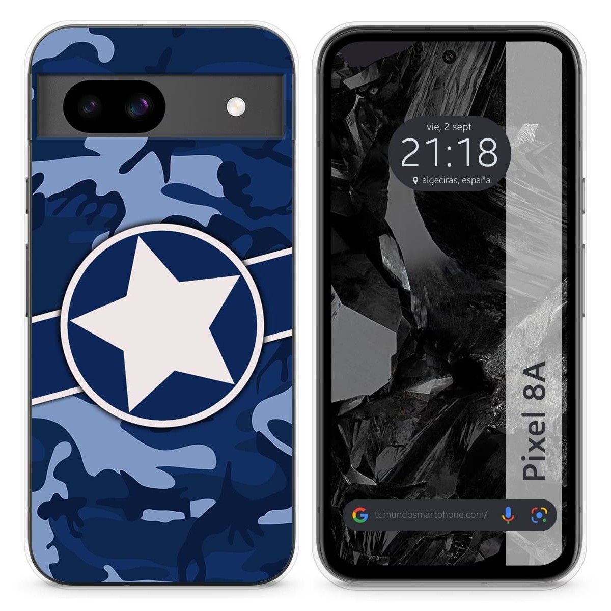 Funda Silicona para Google Pixel 8a 5G diseño Camuflaje 03 Dibujos