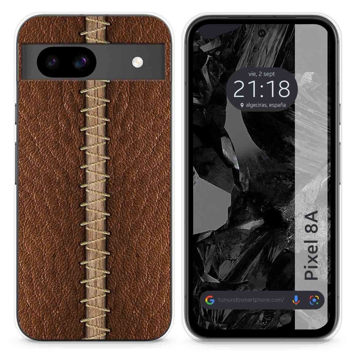 Funda Silicona para Google Pixel 8a 5G diseño Cuero 01 Dibujos